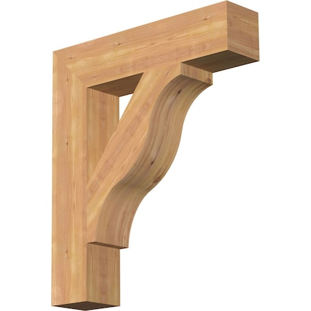 Ekena Millwork Funston Block Smooth Bracket, Western Red Cedar, 5 1/2"W x 26"D x 30"H BKT06X26X30FST05SWR